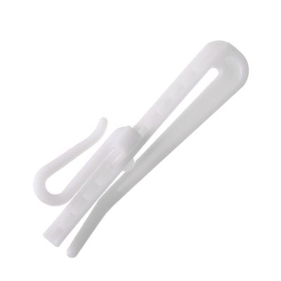 Juvielich 20PCS Plastic Pleated Curtain Drapery Hook 70x24mm Single Prongs Curtain Hooks for Window Curtain Door Curtain Shower Curtain White