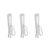 Juvielich 20PCS Plastic Pleated Curtain Drapery Hook 70x24mm Single Prongs Curtain Hooks for Window Curtain Door Curtain Shower Curtain White view 3