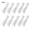 Juvielich 20PCS Plastic Pleated Curtain Drapery Hook 70x24mm Single Prongs Curtain Hooks for Window Curtain Door Curtain Shower Curtain White view 4