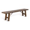 Sunny Designs Doe Valley 18" Farmhouse Mahogany Wood Bench in Taupe Brown view 1