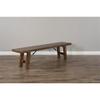 Sunny Designs Doe Valley 18" Farmhouse Mahogany Wood Bench in Taupe Brown view 3