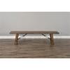 Sunny Designs Doe Valley 18" Farmhouse Mahogany Wood Bench in Taupe Brown view 4