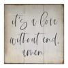 Aihesui Wood Signs Wall Hanging Wall Decoration It's a Love Without End Amen Sign for Living Room Kitchen Batheroom Bedroom Office School 12x12inch, White view 1