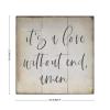 Aihesui Wood Signs Wall Hanging Wall Decoration It's a Love Without End Amen Sign for Living Room Kitchen Batheroom Bedroom Office School 12x12inch, White view 2