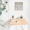 Aihesui Wood Signs Wall Hanging Wall Decoration It's a Love Without End Amen Sign for Living Room Kitchen Batheroom Bedroom Office School 12x12inch, White view 3