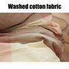 100% Natural Washed Cotton Duvet Cover,Stripe Plaid Print Luxury Soft Comfortable Breathable with Zipper Corner Ties Quilt Cover-x 180x200cm(71x79inch) view 4