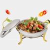Helikim Chafing Dish Set of 2, Stainless Steel Round Buffet Chafer for Catering Party Wedding Dinner Serving Buffet Warmer with Pans and Fuel Holders,18cm view 3