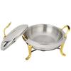 2 Pack Stainless Steel Round Buffet Chafer with Pans and Fuel Holders for Home and Restaurant Chafing Dish Catering Warmer Set,20cm view 4