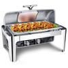 Stainless Steel Buffet Chafing Dish 9L Food Warmer Heat Container with Catering Trays, Water Pan and Fuel Holders for Wedding, Parties view 1