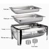 Stainless Steel Buffet Chafing Dish 9L Food Warmer Heat Container with Catering Trays, Water Pan and Fuel Holders for Wedding, Parties view 2