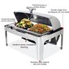 Stainless Steel Buffet Chafing Dish 9L Food Warmer Heat Container with Catering Trays, Water Pan and Fuel Holders for Wedding, Parties view 3