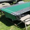 Easily Secure Any Table Cloth or Plastic Table Cover. Table Cloth Holder with no Bulky Table Clips, bungees or Table Weights, Simply Stretch Over the Table Ends to Secure Cloth or Plastic Cover. view 2
