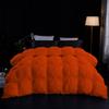 Orange - All-Season Goose Down Pinch Pleated Comforter Oversized Queen Size ,100% Long Staple Cotton 500 GSM Fill Power and Feather Down-Proof Fluffy Baffle Box Stitched Comforter Only (1 Piece) view 1