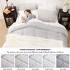 Orange - All-Season Goose Down Pinch Pleated Comforter Oversized Queen Size ,100% Long Staple Cotton 500 GSM Fill Power and Feather Down-Proof Fluffy Baffle Box Stitched Comforter Only (1 Piece) view 3