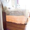 1 Piece Solid 30" Drop Split Corner Multi Ruffle Bed Skirt 600TC Egyptian Cotton (Peach, Full) view 1