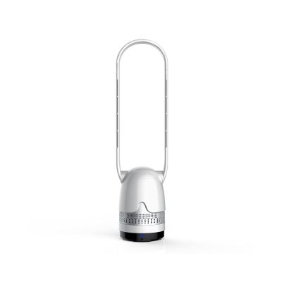 Floor Bladeless FanTower Fan, with Remote ControlPurification Fan, Heating FanVertical Fan LED Display with Auto Off, 8Speeds, 7H Timer, for Bedroom Living Rooms Table Office Desktop
