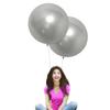 24 Inch Latex Round Balloons 10 Pack Silver Thick Giant Balloons for Photo Shoot Wedding Baby Shower Birthday Party Decorations by IN-JOOYAA view 1