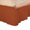Amuze Bedding Easy Fit Elastic Wrap Around Ruffled BedSkirt Recron Drop Length 15 Inches (Brick Red,Short Queen) view 1