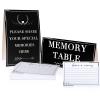 Outus 52 Pack Share a Memory Cards with 2 Table Sign Cards, 6x4 Inch Celebration of Life Funeral Decorations for Memorial Service Wedding Birthday Graduation Retirement Party (Black) view 1