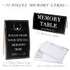 Outus 52 Pack Share a Memory Cards with 2 Table Sign Cards, 6x4 Inch Celebration of Life Funeral Decorations for Memorial Service Wedding Birthday Graduation Retirement Party (Black) view 3