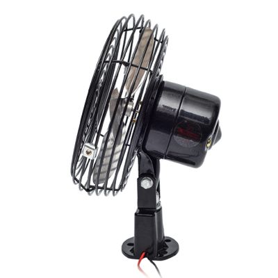 HORV Electric Car Fan -12V / 24V Auto Camper Fan with Switch - 2 Speed Airflow Desk Fans Oscillating Truck Fan -8 inch Portable Vehicle Fan