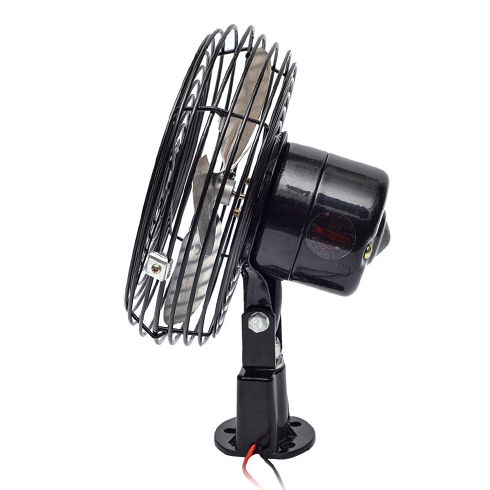 HORV Electric Car Fan -12V / 24V Auto Camper Fan with Switch - 2 Speed Airflow Desk Fans Oscillating Truck Fan -8 inch Portable Vehicle Fan