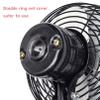 HORV Electric Car Fan -12V / 24V Auto Camper Fan with Switch - 2 Speed Airflow Desk Fans Oscillating Truck Fan -8 inch Portable Vehicle Fan view 3