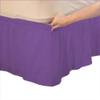 Amuze Bedding Easy Fit Elastic Wrap Around Ruffled BedSkirt Recron Drop Length 15 Inches (Purple,Expanded Queen) view 1