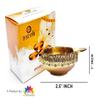 Satvik 8 pc Handmade Golden Engraved Kuber Diya Made of Virgin Brass. Diwali Diya Vilakku for Puja Pooja. Traditional Indian Oil Lamp. Deepawali Decoration Gift Items view 2