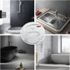 AWERQ Collapsible Shower Water Guard, Collapsible Threshold Water Dam,Water Dam Barrier Shower Threshold, Water Stopper Retention System Dry and Wet Separation for Bathroom Kitchen, White view 4