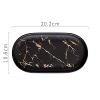 Crysdaralovebi Ceramic Imitation Marble Bathroom Accessory Set Washing Tools Bottle Mouthwash Cup Soap Toothbrush Holder Household Articles (Tray 1) view 2