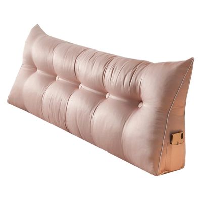AYLYHD Backrests Pad Bedside Pillow for Bed, Sofa, Chair Headboard Bolster Support Pillow Double Reading Cushion Pillow Waist Pad Large Sofa Cushion (Color : Pink, Size : 120x50x20cm)