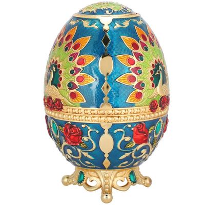 Metal Toothpick Holder Dispenser, Retractable Toothpick Dispenser with Bottle Opener Peacock Egg Shape Multifunctional Storage Box