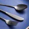 SAOSHYPEI Travel Utensils with Case, 4-Piece Stainless Steel Set, Black view 3