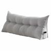 AYLYHD Sofa Bed Large Triangular Wedge Cushion Bedroom Double Bed Backrest Pillow Detachable Cover Reading Backrest Cushion (Color : Gray, Size : 150x50x20cm) view 1