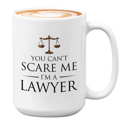 Lawyer Coffee Mug - You Cant SMe - Judge Jury Law Attorney Firm Advocate Plaintiff Civil Legal Court 15oz White