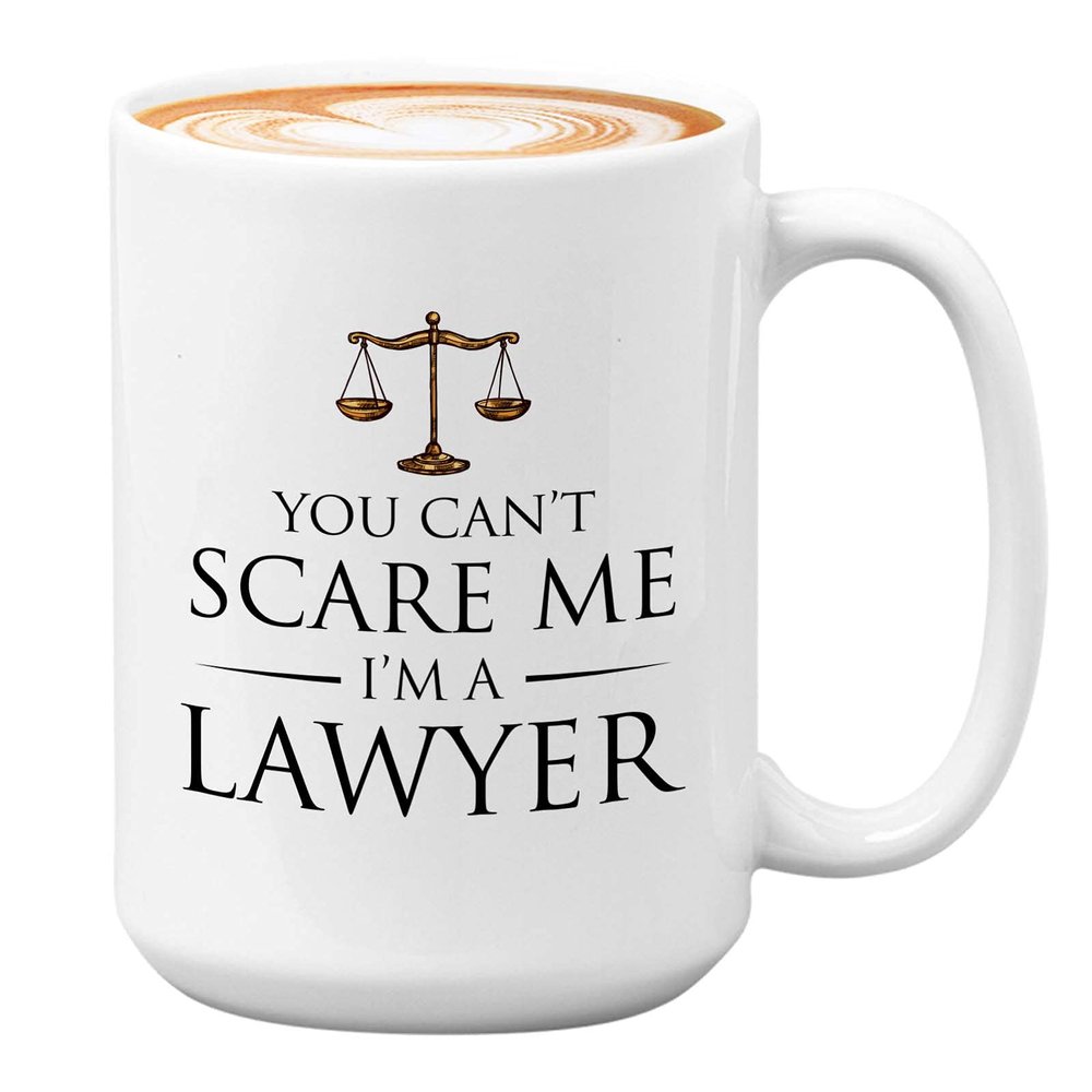 Lawyer Coffee Mug - You Cant SMe - Judge Jury Law Attorney Firm Advocate Plaintiff Civil Legal Court 15oz White