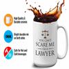 Lawyer Coffee Mug - You Cant SMe - Judge Jury Law Attorney Firm Advocate Plaintiff Civil Legal Court 15oz White view 4