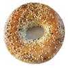 Ambesonne Bagel Round Blanket, Wholegrain Tasty and Poppy Pastry with Sesame Seeds on Food Art Picture, Lightweight Sofa & Bed Cover Gift for Mom from Daughter, 71" Round, Pale Brown and Eggshell view 1