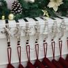 Christmas Stocking Holder for Mantle Set of 7, Reusable Christmas Stocking Hooks, No-Damage Xmas Hanger for Fireplace mantle Grip Stand Christmas Decoration Ornaments Hanging Sliver Shelf Floor view 4