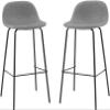Crosley Furniture Riley Upholstered Seat Bar Stools Set of 2, Gray/Matte Black view 4