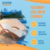 Island Retreat Bentwood Breeze Luxury Chaise Lounger  Pool Lounge Chair with Weatherproof Wood Frame, Breathable Fabric & Pillow  Deck, Patio, Poolside or Outdoor Furniture, Teak & White view 3