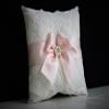 Blush Pink Flower Girls Basket and Ring Bearer Pillow Set, Pink Ring Pillow/Pink Wedding basket/Pink Wedding Pillow/Lace Flower Basket (Gold, 1 Basket) view 3