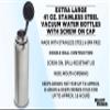 6 Stainless Steel Vacuum Water Bottles Set, 41 oz. - Double wall - Silver view 3