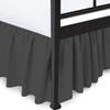 Yarns of Cotton Ruffled Bed Skirt with Split Corners - Dust Ruffle Split Corner Bedskirts - Platform Base Three Sided Coverage Bedskirt - 100% Microfiber Gathered Bed Skirt - Full 18" Drop, Dark Grey view 4