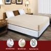 100% Natural Cotton Fleetwood Cotton Mattress Cover, Zips Around The Mattress (Beige, King) view 2