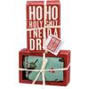 Primitives by Kathy 110902 Decorative Box Sign & Pair of Socks Gift Set - Ho Ho Holy Shit I Need A Drink view 4