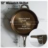 Backcountry Iron 12 Inch Smooth Wasatch Pre-Seasoned Round Cast Iron Skillet view 2