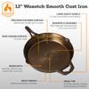 Backcountry Iron 12 Inch Smooth Wasatch Pre-Seasoned Round Cast Iron Skillet view 4