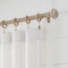 MODE Farmhouse Collection 1 1/8" Diameter Curtain Rod Set with Porch Doorknob Curtain Rod Finials and Steel Wall Mounted Adjustable Curtain Rod, Fits 72 to 144 Windows, Weathered Oak view 4